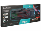 Клавиатура проводная Defender Legion GK-010DL LED Чёрный 1