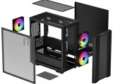 Компьютерный корпус DeepCool CC360 ARGB (R-CC360-BKAPM3-G-1) (mATX, без БП, 2xUSB, с окном) 10