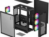 Компьютерный корпус Deepcool CC560 MESH V2 черный без БП ATX 8x120mm 5x140mm 1xUSB2.0 audio bott PSU 2