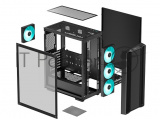 Компьютерный корпус Deepcool CC560 V2 черный без БП ATX 4x120mm 1xUSB2.0 1xUSB3.0 audio bott PSU 11