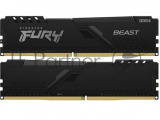 Оперативная память Kingston Fury Beast, DDR4, 64GB (2x32GB), 3200MHz, CL16, DIMM, чёрный 20