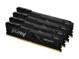 Оперативная память Kingston Fury Beast, DDR4, 64GB (4x16GB), 3200MHz, CL16, DIMM, радиатор, чёрный 0