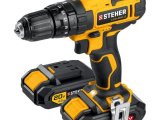 Дрель-шуруповерт STEHER CDS-200-2, в кейсе, ударная 2