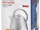 Чайник электрический Maunfeld MFK-647WH белый с хромированными элементами 0