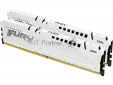 Оперативная память Kingston Fury Beast, DDR5, 32GB (2x16GB), 5200MHz, CL36, DIMM, радиатор, белый 5