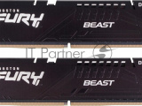 Оперативная память Kingston Fury Beast, DDR5, 32GB (2x16GB), 5200MHz, CL40, DIMM, радиатор, чёрный 1