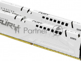 Оперативная память Kingston Fury Beast, DDR5, 32GB (2x16 GB), 5600 MHz, CL36, DIMM, радиатор, белый 1