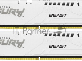 Оперативная память Kingston Fury Beast, DDR5, 32GB (2x16 GB), 5600 MHz, CL36, DIMM, радиатор, белый 2