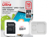 Карта памяти Sandisk micro SDHC 16 Gb Class 10 Ultra Android UHS-I 48MB 0