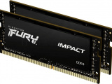 Оперативная память Kingston Fury Impact, DDR4, 16GB (2x8GB), 3200MHz, CL20, SO-DIMM 12