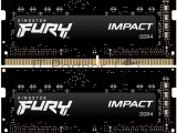 Оперативная память Kingston Fury Impact, DDR4, 32GB (2x16GB), 3200MHz, CL20, SO-DIMM 3