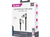 Кабель OLMIO 038867 USB 2.0 - microUSB 1м угловой Чёрный 1