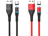Кабель Borofone BU16 Skill magnetic USB 2.0 - Type-C 1.2м, 2.4A Красный 2