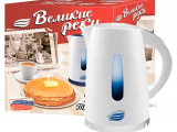 Чайник электрический Великие реки Томь-1 бел/зеленый 6