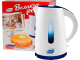 Чайник электрический Великие реки Томь-1 бел/зеленый 7