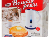 Чайник электрический Великие реки Томь-1 бел/коричневый 0