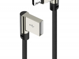 Кабель Partner 038384 USB 2.0 - microUSB 1м угловой Чёрный 0