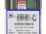 Оперативная память Kingston ValueRAM, DDR4, 16GB (1x16GB), 2666MHz, CL19, SO-DIMM 3