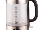 Чайник электрический Hyundai HYK-G4034 черный/прозрачный 1