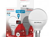 Лампа светодиодная Supra SL-LED-PR-G45-6W\3000\E14 0