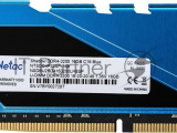 Оперативная память NETAC Shadow, DDR4, 16GB (1x16GB), 3200MHz, CL16, DIMM, с радиаторами, синий 3