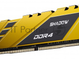 Оперативная память NETAC Shadow, DDR4, 8GB (1x8GB), 3600MHz, CL18, DIMM, с радиаторами, желтый 0