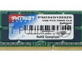 Оперативная память Patriot, DDR3, 4GB (1x4 GB), 1333 MHz, CL9, SO-DIMM 4