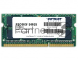 Оперативная память Patriot, DDR3, 8GB (1x8 GB), 1600 MHz, CL11, SO-DIMM 1