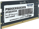 Оперативная память Patriot, DDR5, 16GB (1x16 GB), 4800 MHz, CL40, SO-DIMM 11