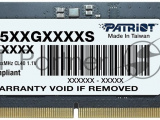 Оперативная память Patriot, DDR5, 8GB (1x8 GB), 4800 MHz, CL40, SO-DIMM 2