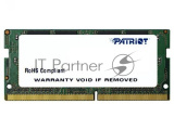 Оперативная память Patriot Signature, DDR4, 4GB (1x4 GB), 2400 MHz, CL17, SO-DIMM 10