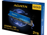 Накопитель SSD ADATA LEGEND 700 GOLD, 2Tb, PCIe 3.0 x4, M.2 2280, NVMe, R/W 2000/1600, с радиатором 1