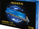 Накопитель SSD ADATA LEGEND 710, 1Tb, PCIe 3.0 x4, M.2 2280, NVMe, R/W 2400/1800, с радиатором 9