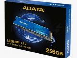 Накопитель SSD ADATA LEGEND 710, 256Gb, PCIe 3.0 x4, M.2 2280, NVMe, R/W 2100/1000, с радиатором 20
