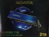 Накопитель SSD ADATA LEGEND 710, 2Tb, PCIe 3.0 x4, M.2 2280, NVMe, R/W 2400/1800, с радиатором 2