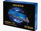 Накопитель SSD ADATA LEGEND 710, 512Gb, PCIe 3.0 x4, M.2 2280, NVMe, R/W 2400/1600, с радиатором 18
