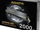 Накопитель SSD ADATA LEGEND 860, 2Tb, PCIe 4.0 x4, M.2 2280, NVMe, R/W 6000/5000, с радиатором 4
