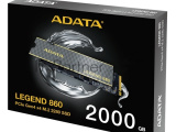 Накопитель SSD ADATA LEGEND 860, 2Tb, PCIe 4.0 x4, M.2 2280, NVMe, R/W 6000/5000, с радиатором 10