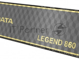 Накопитель SSD ADATA LEGEND 860, 500Gb, PCIe 4.0 x4, M.2 2280, NVMe, R/W 5000/3000, с радиатором 8
