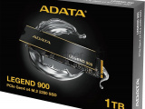 Накопитель SSD ADATA LEGEND 900, 1Tb, PCIe 4.0 x4, M.2 2280, NVMe, R/W 7000/4700, с радиатором 0