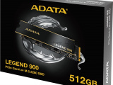 Накопитель SSD ADATA LEGEND 900, 512Gb, PCIe 4.0 x4, M.2 2280, NVMe, R/W 6200/2300, с радиатором 14