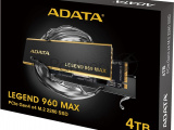 Накопитель SSD ADATA LEGEND 960 MAX, 4Tb, M.2 2280, PCIe 4.0 x4, NVMe, R/W 7400/6800, с радиатором 14