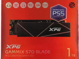 Накопитель SSD ADATA XPG BLADE S70, 1Tb, PCIe 4.0 x4, M.2 2280, NVMe, R/W 7400/5500, с радиатором 8