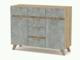 Комод МЕБЕЛЬ-КОМПЛЕКС ФАРГО Комод Дуб Сонома/Бетон светлый 0