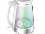 Чайник электрический Hyundai HYK-G3037 белый/прозрачный 0
