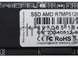 Накопитель SSD AMD Radeon R7MP512G8, 512Gb, M.2 2280, PCIe 4.0 x4, NVMe, R/W 5200/2800 2