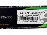 Накопитель SSD Apacer AS2280P4, 512Gb, M.2 2280, PCIe 3.0 x4, NVMe, R/W 2100/1500 0