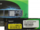 Накопитель SSD Apacer AS2280Q4, 500GB, PCIe 4.0 x4, M.2 2280, NVMe, R/W 4500/2500, с радиатором 1