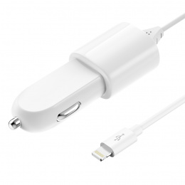 Зарядное устройство от прикуривателя 12-24в Partner 028254  Apple 8pin 1A