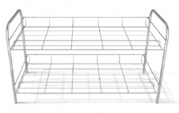 Обувница SHEFFILTON Полка д/обуви SHT-639-2 металл хром лак/черный